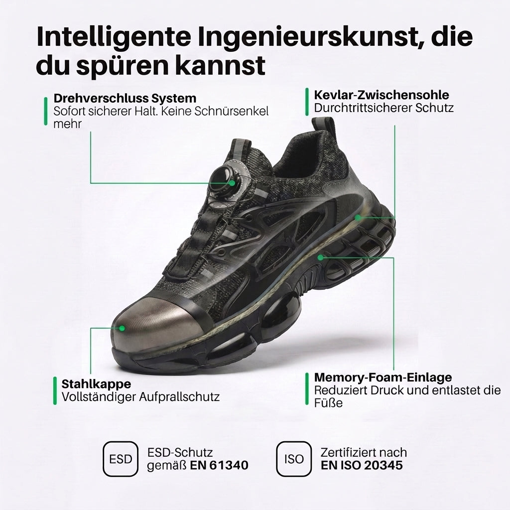 Robuster Sicherheitsschuh mit Drehverschluss