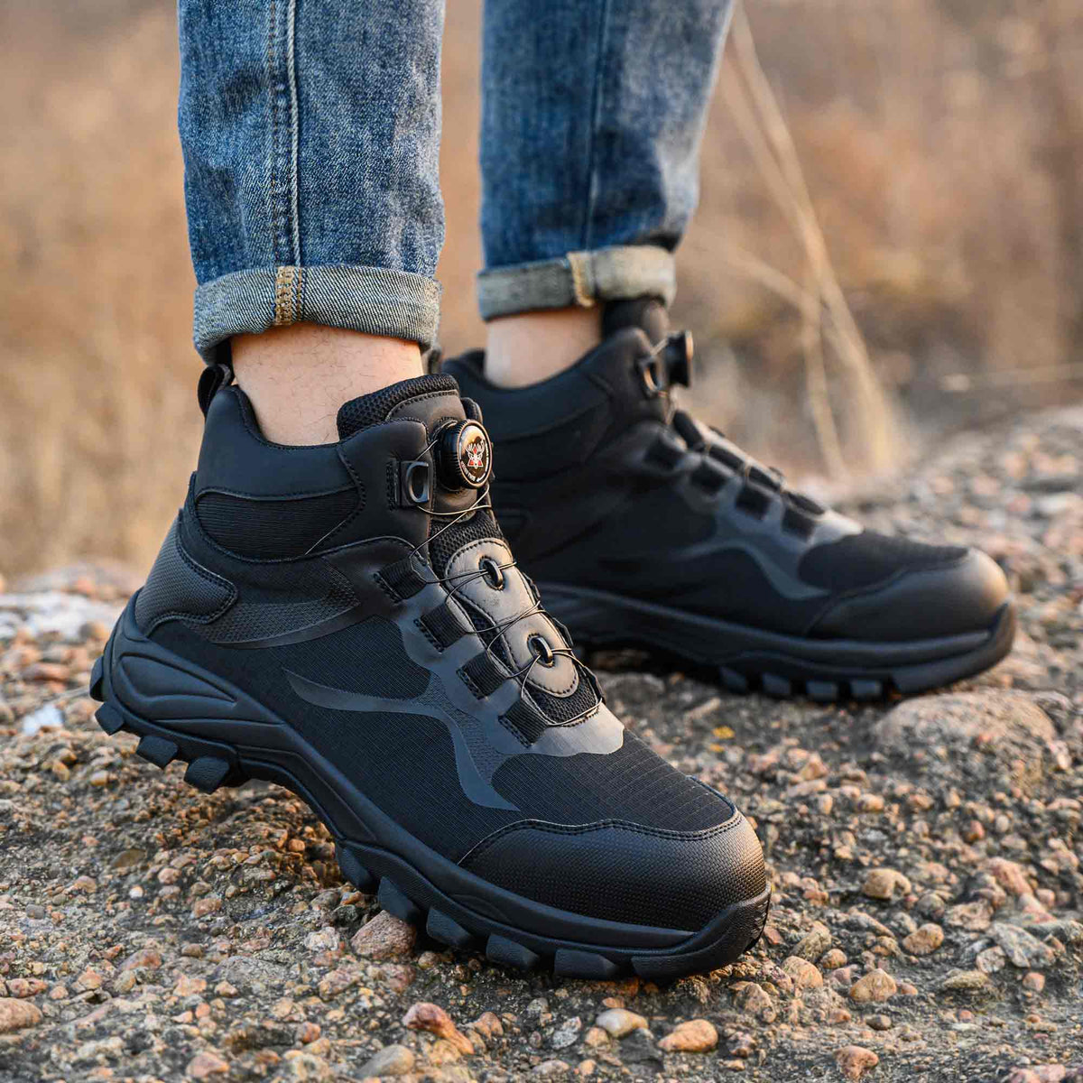 Stilvoller Sicherheitsstiefel mit rutschfester Sohle